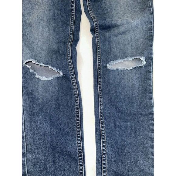 Free People Stretch Distressed Skinny Jeans Women Light Wash 61855-16515125 Sz26 - Picture 3 of 16